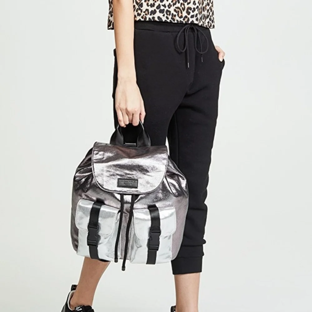 NWT, Kendall + Kylie Metallic Lex Foiled Backpack